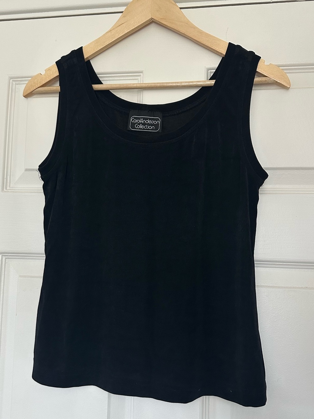 Vintage Carol Anderson Collection Black Tank Top - Classic Scoop Neck